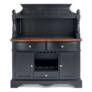 Raleigh Kitchen Server and Hutch, Black