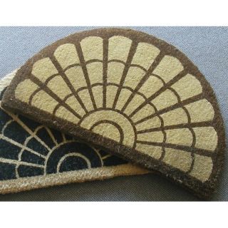 Geo Crafts Imperial Fan Tail Half Round Taupe Multicolor   G279 TAU 39, 39L x