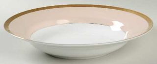 Fitz & Floyd Versailles Shell Peach Large Rim Soup Bowl, Fine China Dinnerware  