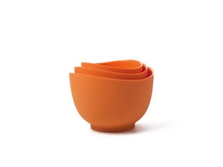 ISI Flexible Mixing Bowl Set w/ 1 qt, 1.5 qt & 2 qt Capacity, Form Anywhere Spout, Orange