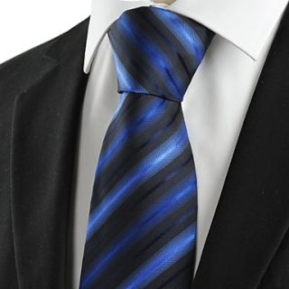 Tie New Striped Blue Black Novelty Unique Mens Tie Necktie Wedding Party Gift