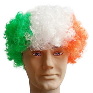 Black Afro Wig Fans Bulkness Cosplay Christmas Halloween Wig Indian Flag Wig 1pc/lot
