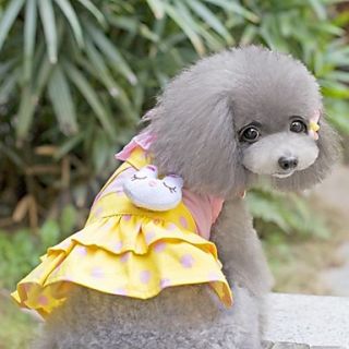 Petary Pets Cute Rabbit Decorate Cotton Ball Gown Dress For Dog