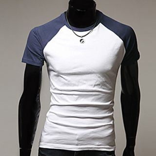 Aowofs Foreign Trade Vitage Quality Goods Fashion Raglan Sleeve Short sleece Slim T shirt(Screen Color)