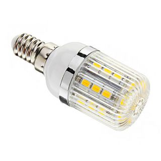 Dimmable E14 4W 30xSMD 5050 400LM 3000 3500K Warm White Light LED Corn Bulb(AC 110 130V)