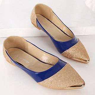 QIDI Womens Cute Leather Shoes(Blue)