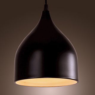 Creative Contemporary 1 Light Pendant with Black Shade