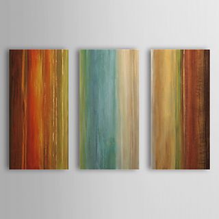 Hand Painted Oil Painting Abstract with Stretched Frame Set of 3 1308 AB0706