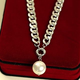 Shadela Pearl Silver Fashion Necklace CX128 2