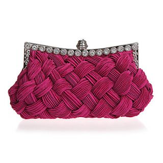 ONDY NewFold Knit Texture Diamond Evening Bag (Fuchsia)