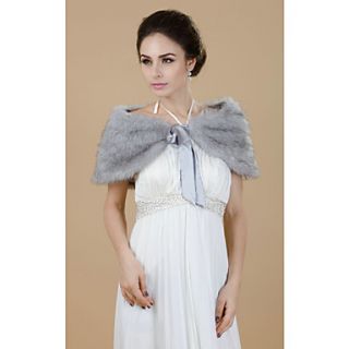 Beautiful Short Sleeve Faux Fur Party/Casual Shawls