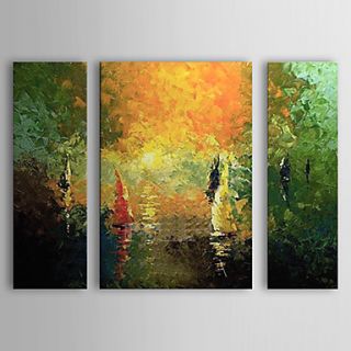 Hand Painted Oil Painting Abstract Set of 3 1303 AB0399