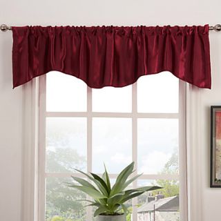 Modern Burgandy Stripe Scalloped Valance