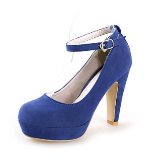 Suede Chunky Heel Pumps With Buckle Party / Evening Shoes (More Colors)