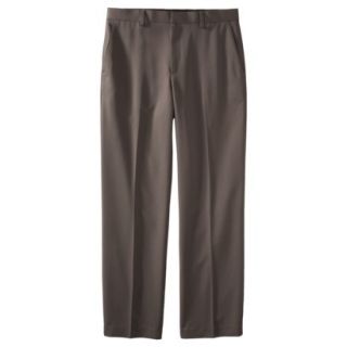 Mens Tailored Fit Checkered Microfiber Pants   Olive 36X34