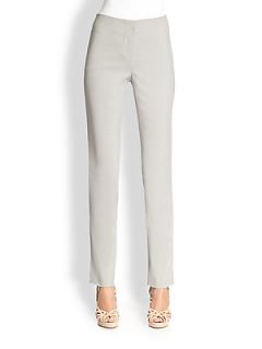 Armani Collezioni Stretch Suiting Slim Pants   Light Grey