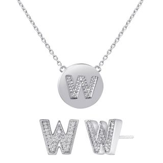 ONLINE ONLY   Diamond Addiction Diamond Accent Initial W Set, Womens