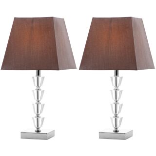 Safavieh Indoor 1 light Avalon Gray Shade Deco Crystal Table Lamp (set Of 2)