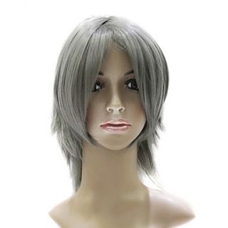 Capless Short Synthetic Gray Party Hair