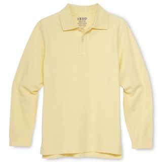 Izod Long Sleeve Polo Shirt   Boys 4 20 and Husky, Yellow, Boys