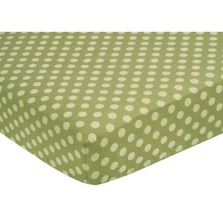 Sweet Jojo Designs Green Dots Fitted Crib Sheet
