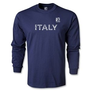 Euro 2012   FIFA Confederations Cup 2013 Italy LS T Shirt (Navy)