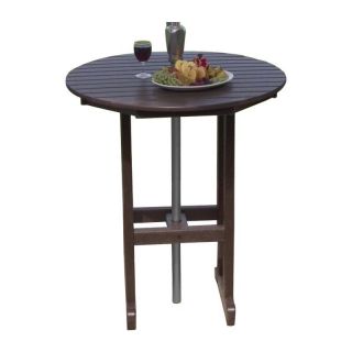 POLYWOOD Recycled Plastic Round Bar Table Sand   RBT236SA, 36 in.