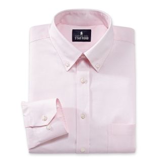 Stafford Signature Oxford Dress Shirt   Big and Tall, Pink, Mens