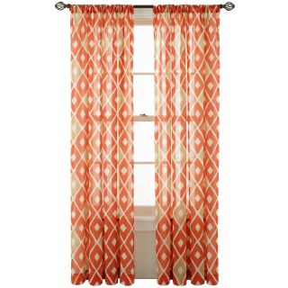 MARTHA STEWART MarthaWindow Paintwork Rod Pocket Sheer Panel, Cedarwood