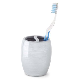 ROYAL VELVET Pearlized Toothbrush Holder, Blue/Silver