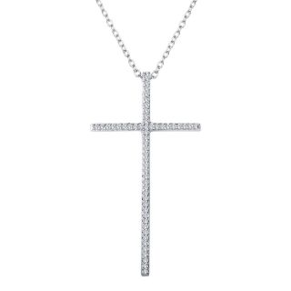 1/5 CT. T.W. Diamond Cross Pendant, Womens