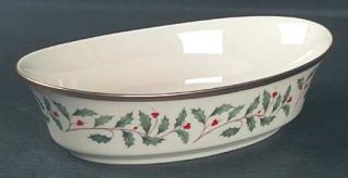 Lenox China Holiday (Dimension) 10 Oval Vegetable Bowl, Fine China Dinnerware  