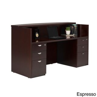 Mayline Mira Veneer Reception Station (Cherry, espressoMaterials WoodFinish VeneerDimensions 43.5 inches high x 72 inches wide x 36 inches deepNumber of drawers/compartments Seven (7)Please note Orders of 151 pounds or more will be shipped via Freigh