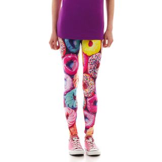 Food Print Leggings, Donuts, Womens