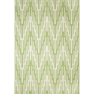 Indoor/outdoor Green Ikat Rug (67 X 96)