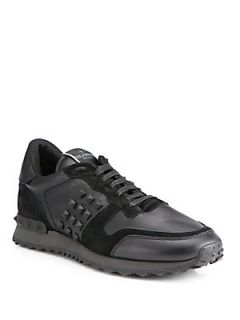 Valentino Rockstud Sneakers   Black