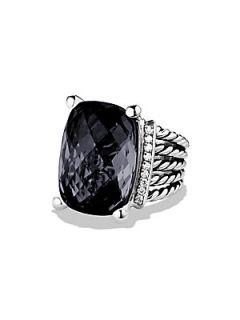 David Yurman Black Onyx, Diamond & Sterling Silver Ring   Black Onyx Silver