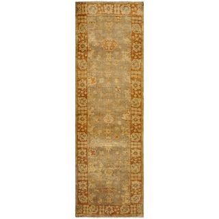 Safavieh Hand knotted Oushak Beige/ Rust Wool Rug (3 X 10)