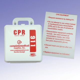 Complete Medical Restaurant CPR New York State First Aid Kit with Poster   10