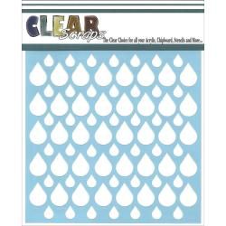 Clear Scraps Stencils 6 X6  Rain Drop