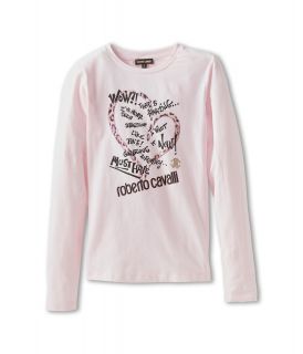 Roberto Cavalli Kids Z78010 Z9035 Girls Tee w/ Design Girls T Shirt (Pink)