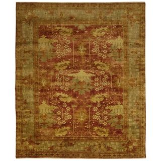 Safavieh Hand knotted Oushak Red/ Green Wool Rug (10 X 14)