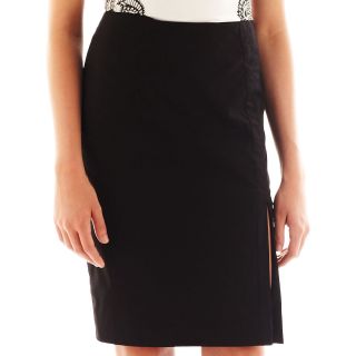 Worthington Side Slit Pencil Skirt, Black
