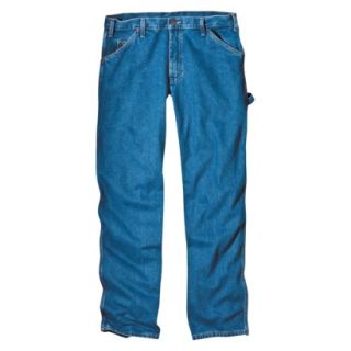 Dickies Mens Relaxed Fit Carpenter Jean   Stone Washed Blue 42x30