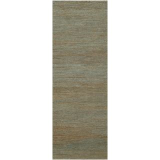 Hand woven Nyssa Green Natural Fiber Hemp Rug (26 X 8)