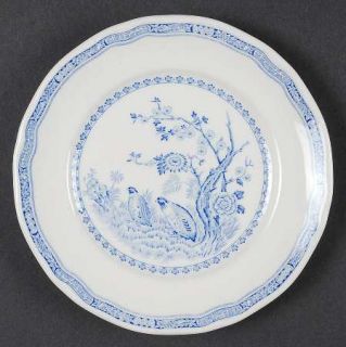 Furnivals Quail Blue (Round,Quail Backstamp) Bread & Butter Plate, Fine China Di
