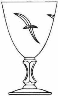 Tiffin Franciscan Lark Water Goblet   Stem #17566, Cut