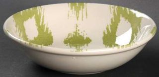 Andrew Tanner Ikat Lime Green Soup/Cereal Bowl, Fine China Dinnerware   Lime Gre