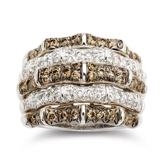 Closeout Le Vian 1 CT. T.W. White and Chocolate Diamond Stacked Ring, Wg
