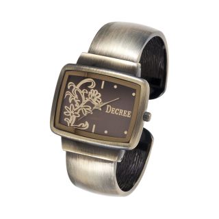 Decree Floral Bangle Watch, Gold, Womens